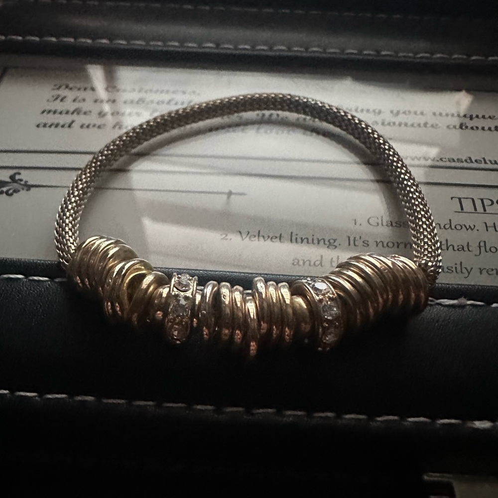 Gold Bracelet with charms